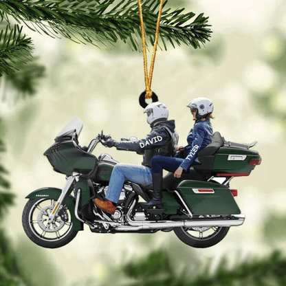 2024 New Release Personalized Biker Couple Ultra Limited Motorcycle Ornament SO0786
