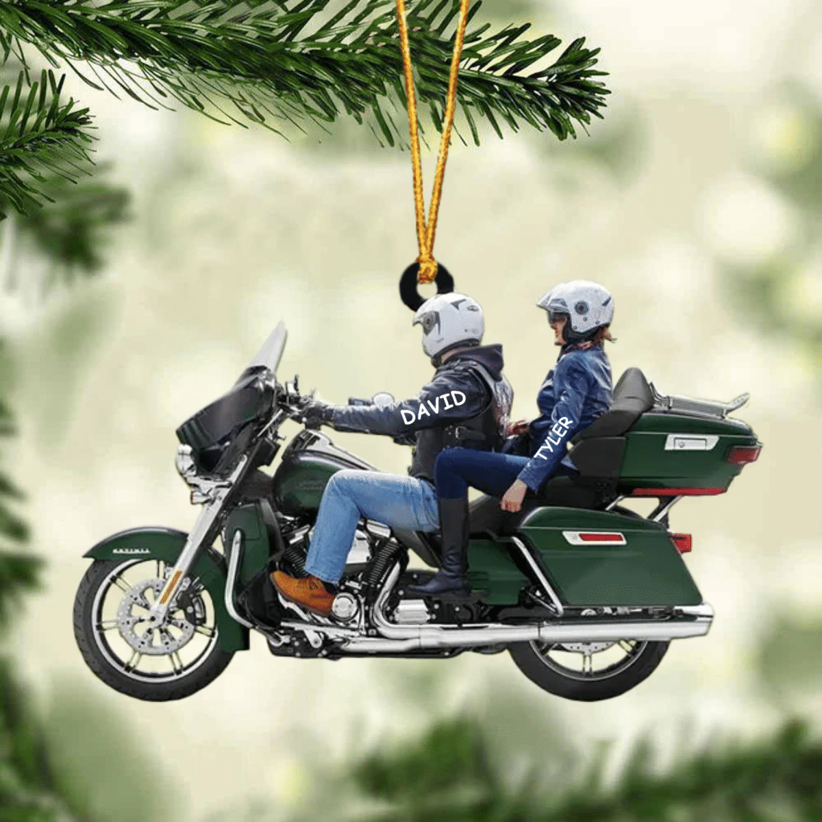2024 New Release Personalized Biker Couple Ultra Limited Motorcycle Ornament SO0786