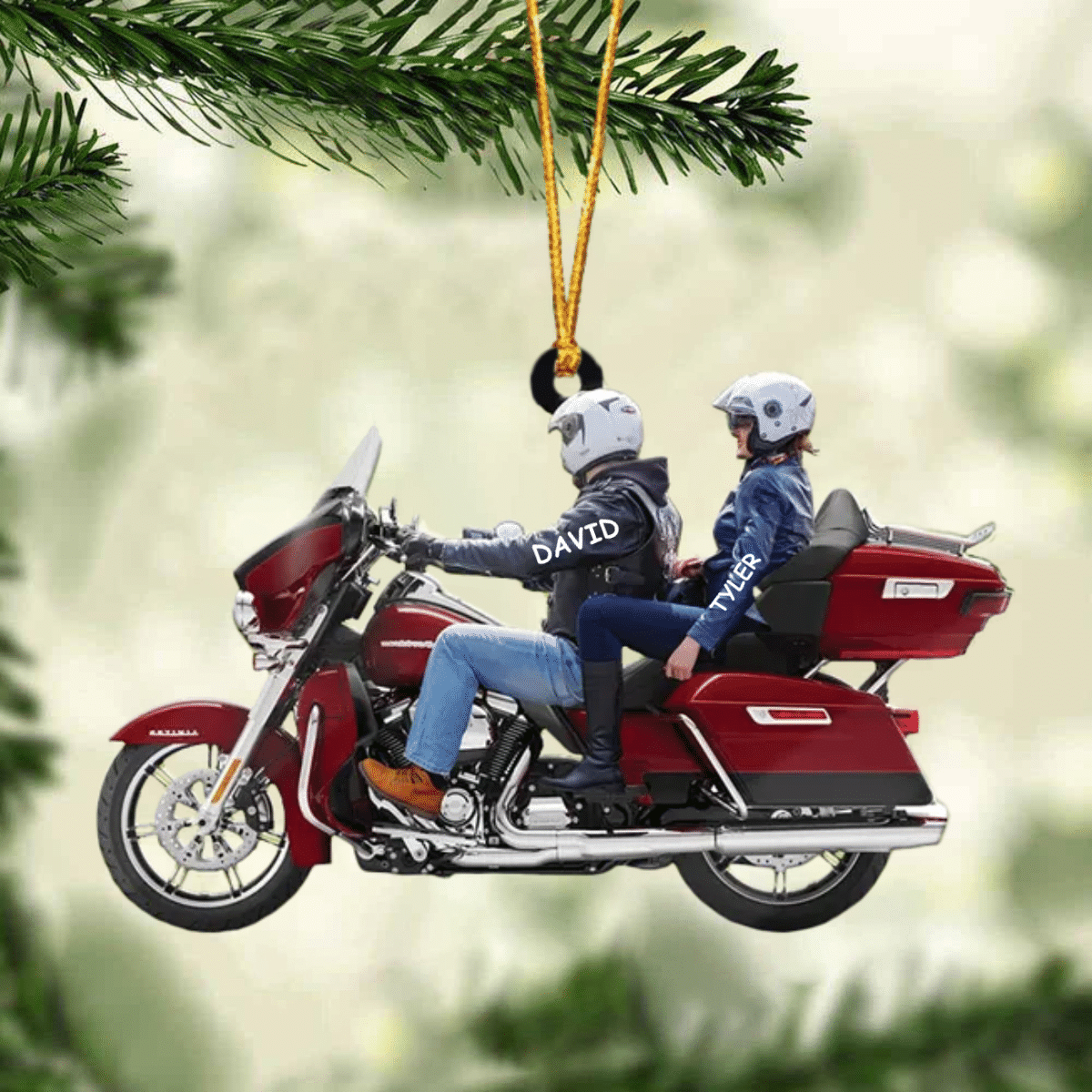 2024 New Release Personalized Biker Couple Ultra Limited Motorcycle Ornament SO0786