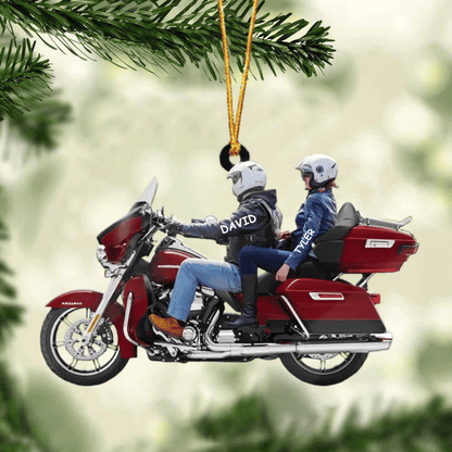 2024 New Release Personalized Biker Couple Ultra Limited Motorcycle Ornament SO0786