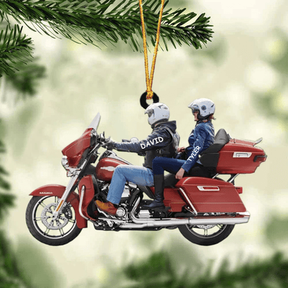 2024 New Release Personalized Biker Couple Ultra Limited Motorcycle Ornament SO0786