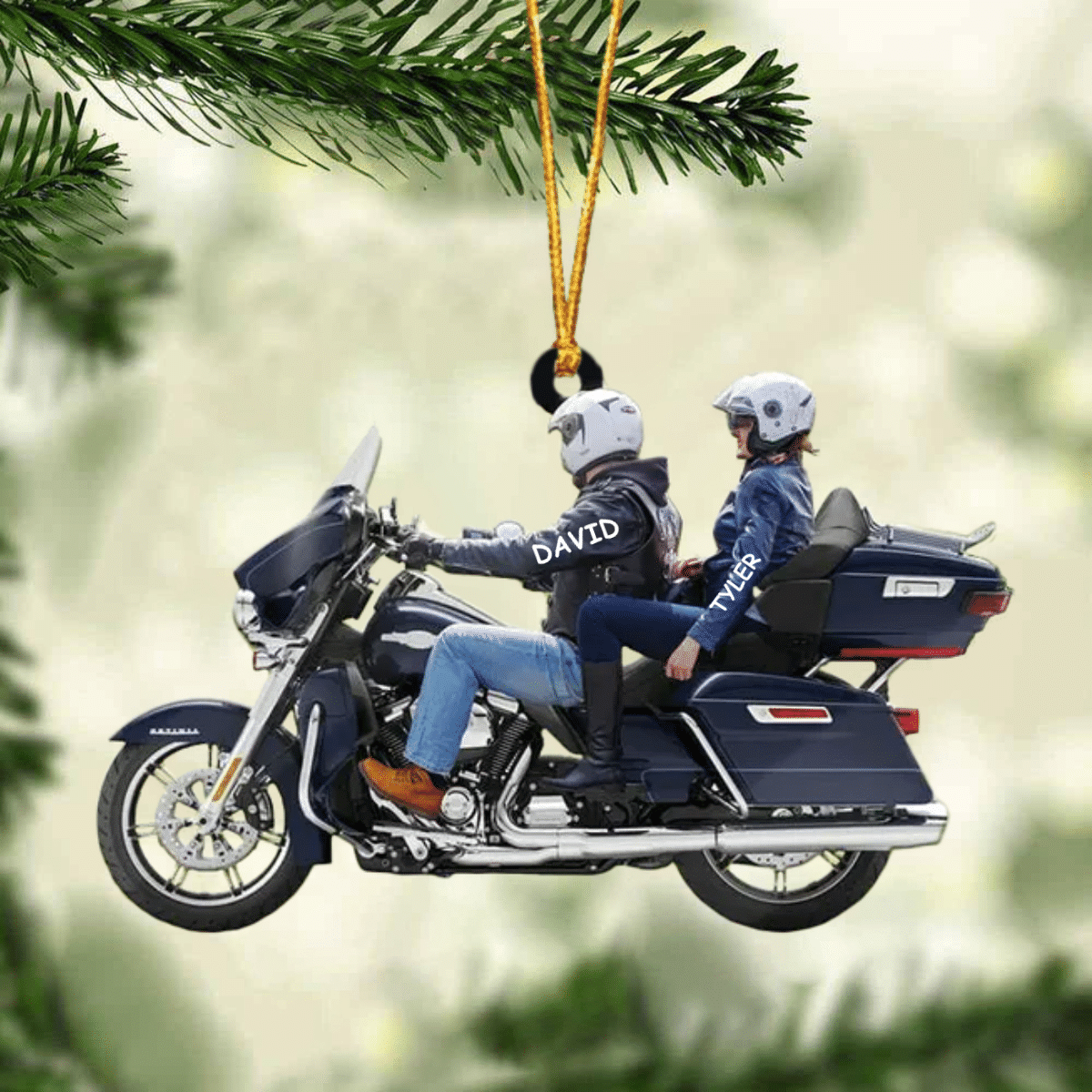 2024 New Release Personalized Biker Couple Ultra Limited Motorcycle Ornament SO0786