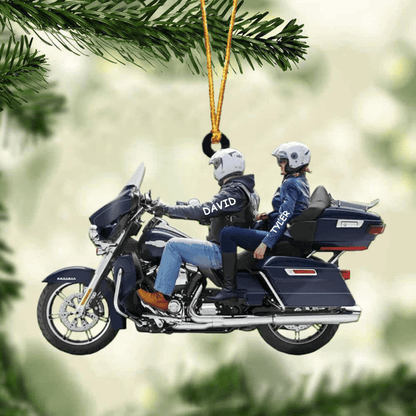2024 New Release Personalized Biker Couple Ultra Limited Motorcycle Ornament SO0786