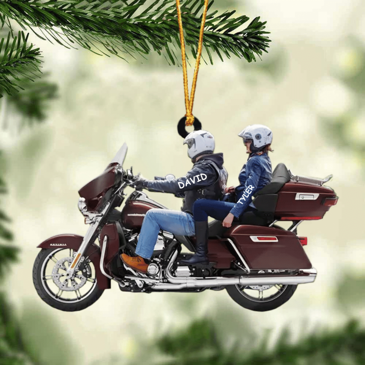 2024 New Release Personalized Biker Couple Ultra Limited Motorcycle Ornament SO0786