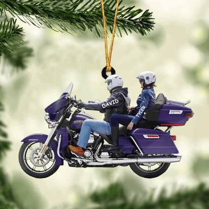 2024 New Release Personalized Biker Couple Ultra Limited Motorcycle Ornament SO0786
