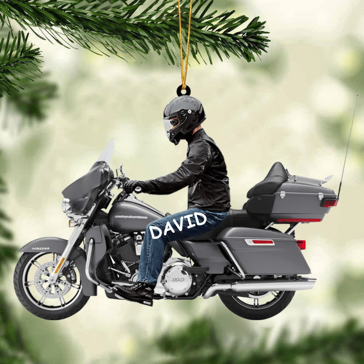 2024 Personalized Biker Harley Motorcycle Christmas Ornament for Biker Gangster Lovers, Gift for Man SO0994