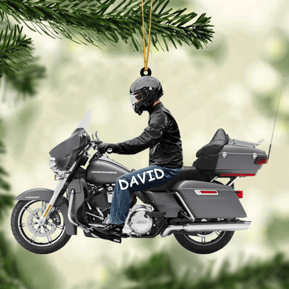 2024 Personalized Biker Harley Motorcycle Christmas Ornament for Biker Gangster Lovers, Gift for Man OO1448