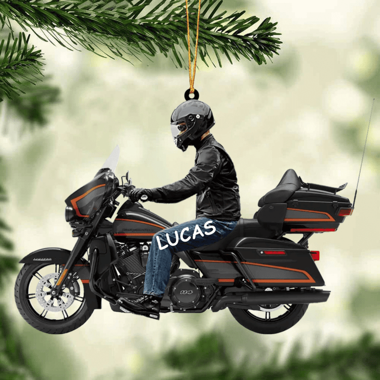 2024 Personalized Biker Harley Motorcycle Christmas Ornament for Biker Gangster Lovers, Gift for Man SO0994