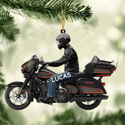 2024 Personalized Biker Harley Motorcycle Christmas Ornament for Biker Gangster Lovers, Gift for Man SO0994