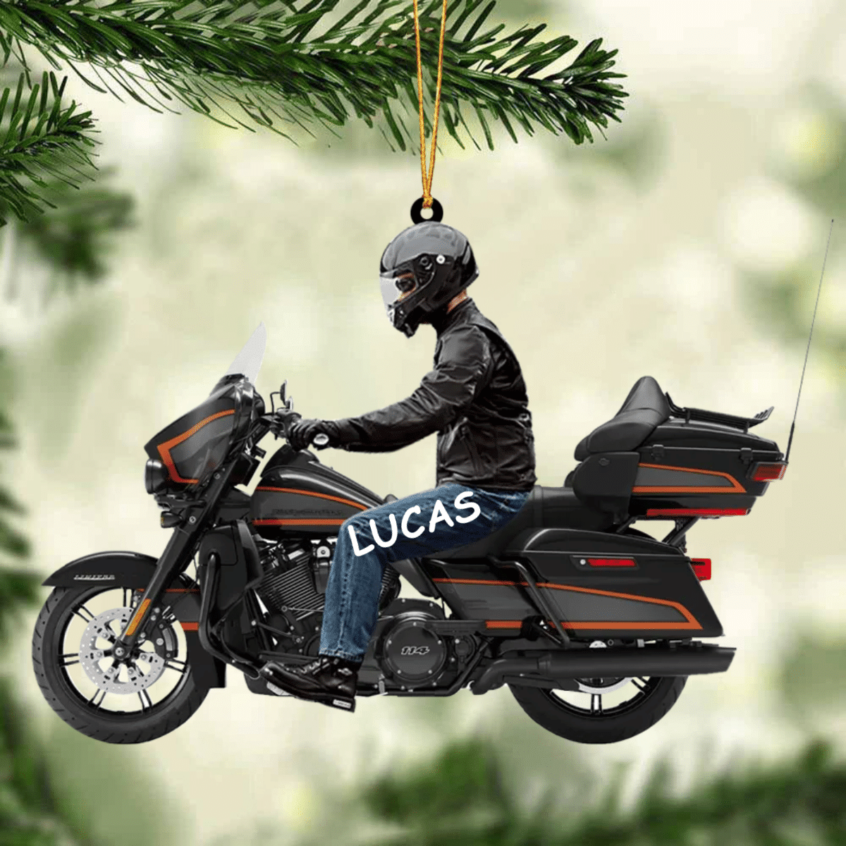 2024 Personalized Biker Harley Motorcycle Christmas Ornament for Biker Gangster Lovers, Gift for Man OO1448