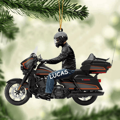 2024 Personalized Biker Harley Motorcycle Christmas Ornament for Biker Gangster Lovers, Gift for Man OO1448