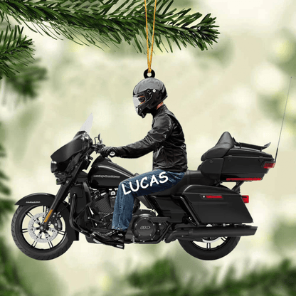2024 Personalized Biker Harley Motorcycle Christmas Ornament for Biker Gangster Lovers, Gift for Man SO0994
