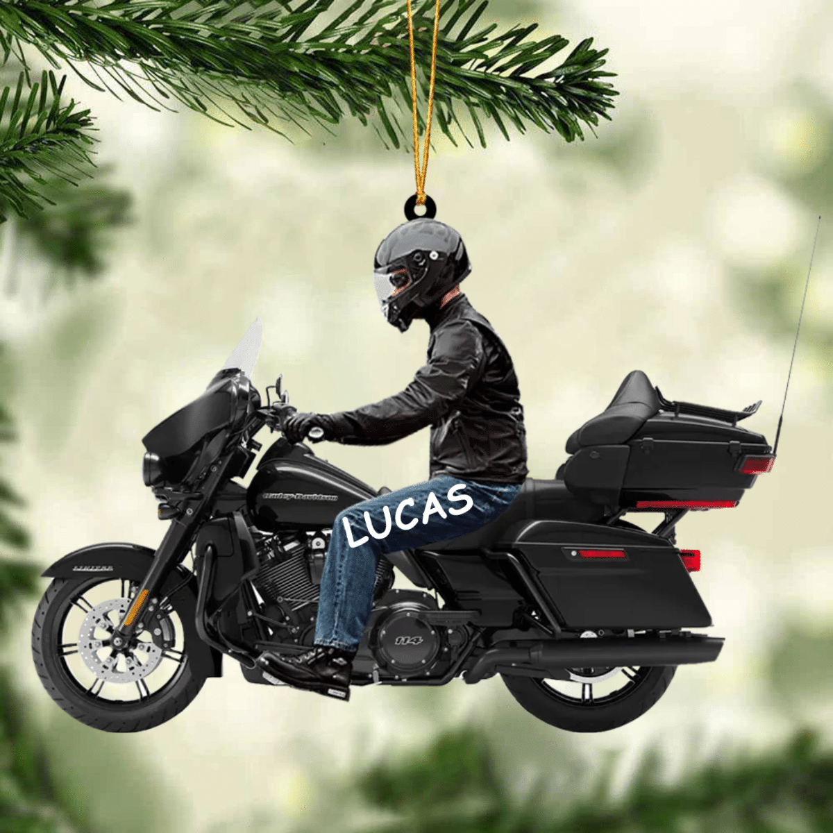 2024 Personalized Biker Harley Motorcycle Christmas Ornament for Biker Gangster Lovers, Gift for Man OO1448
