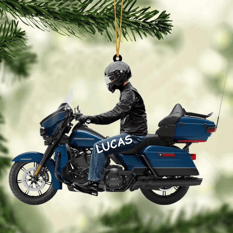 2024 Personalized Biker Harley Motorcycle Christmas Ornament for Biker Gangster Lovers, Gift for Man SO0994