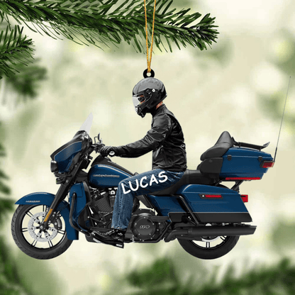 2024 Personalized Biker Harley Motorcycle Christmas Ornament for Biker Gangster Lovers, Gift for Man OO1448