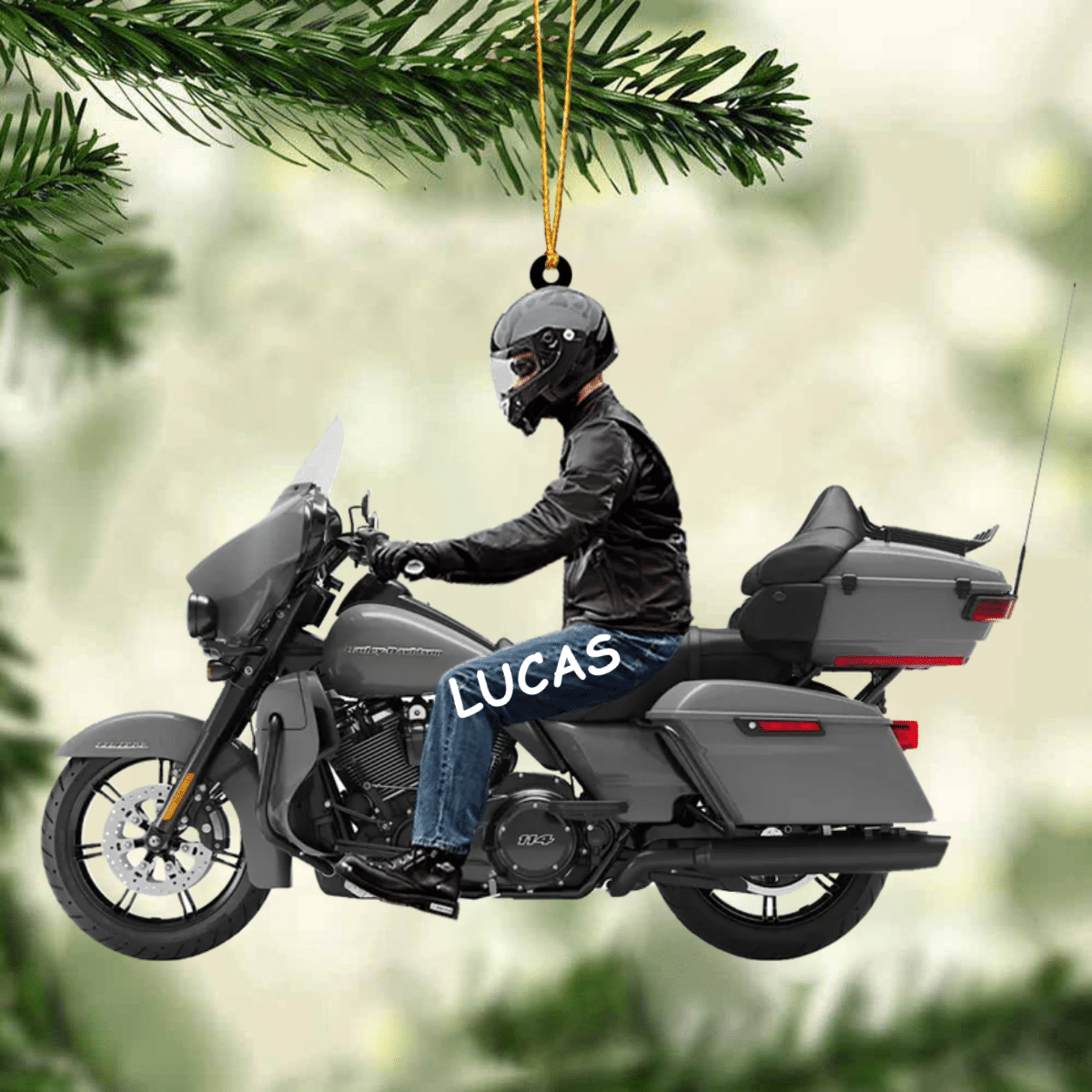 2024 Personalized Biker Harley Motorcycle Christmas Ornament for Biker Gangster Lovers, Gift for Man OO1448