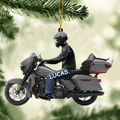 2024 Personalized Biker Harley Motorcycle Christmas Ornament for Biker Gangster Lovers, Gift for Man OO1448