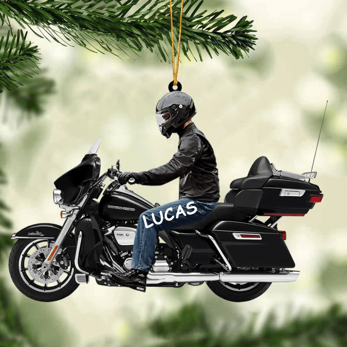 2024 Personalized Biker Harley Motorcycle Christmas Ornament for Biker Gangster Lovers, Gift for Man OO1448