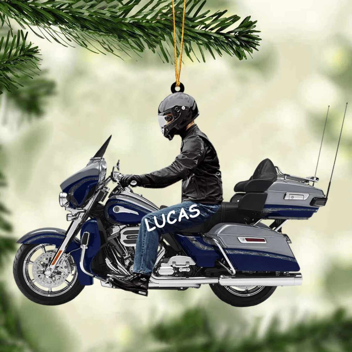 2024 Personalized Biker Harley Motorcycle Christmas Ornament for Biker Gangster Lovers, Gift for Man OO1448