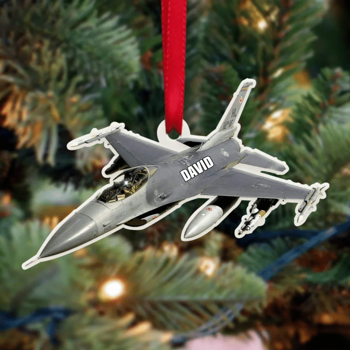 Personalized Veteran Helicopter Christmas Ornament for Dad, Gift for Him Veteran Ornament OO4295