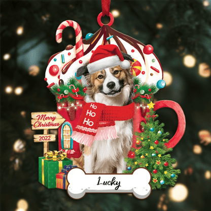 Personalized Ho Ho Ho Border Collie Dog Christmas Ornament for Christmas Tree Decor OO3902