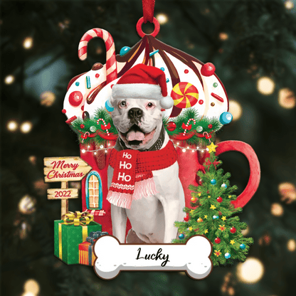 Personalized Ho Ho Ho Boxer Dog Christmas Ornament for Christmas Tree Decor OO3900