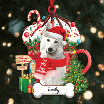 Personalized Ho Ho Ho German Shepherd Dog Christmas Ornament for Dog Lovers OO3887