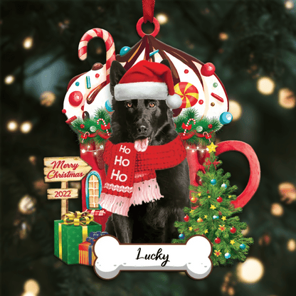 Personalized Ho Ho Ho German Shepherd Dog Christmas Ornament for Dog Lovers OO3887