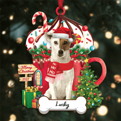 Personalized Ho Ho Ho Jack Russell Terrier Dog Christmas Ornament for Dog Lovers OO3881