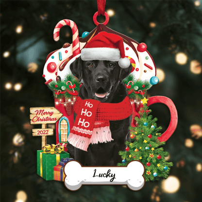 Personalized Ho Ho Ho Labrador Retriever Dog Christmas Ornament for Dog Lovers OO3880