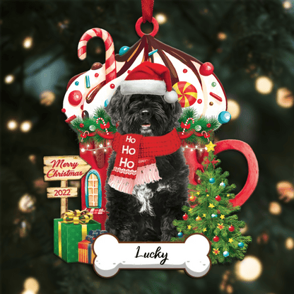 Personalized Ho Ho Ho Portuguese Water Dog Dog Christmas Ornament for Dog Lovers OO3865