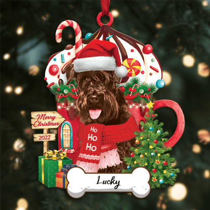 Personalized Ho Ho Ho Schnauzer Dog Christmas Ornament for Dog Lovers OO3860