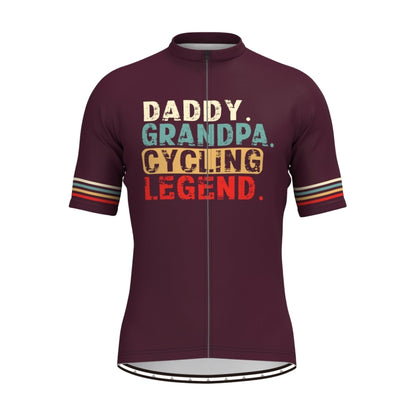 Daddy Grandpa Cycling Legend Men's Short Sleeve Cycling Jersey, Cycling Jerseys For Father's Day CE0032
