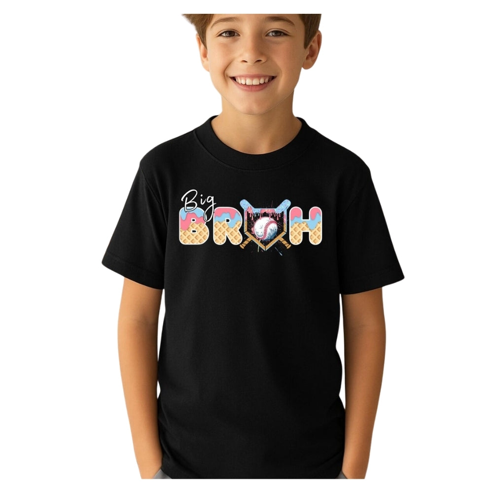 Custom Baseball Ice Cream Birthday Matching Family T Shirts, Custom Baseball Birthday Matching Shirts For Family ET0550