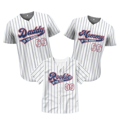Custom Rookie Of The Year Matching 1st Birthday Baseball Jersey For Family, Custom First Birthday Family Baseball Shirts ET0692