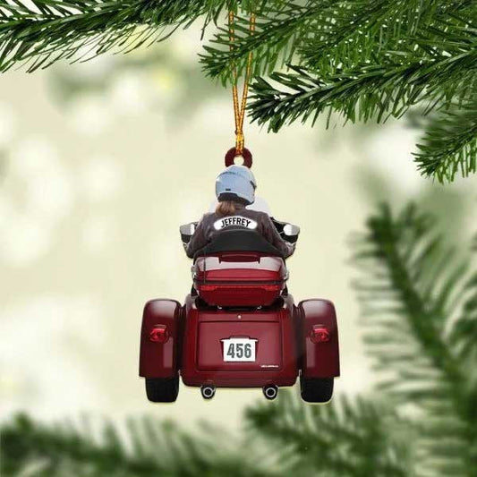 Personalized Biker Women Trike Tri Glide Motorcycle Woman Ornament OO1976
