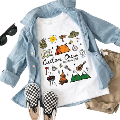 Custom Camping Crew Matching T Shirts For Family, Personalized Matching Camp Shirts ET0808