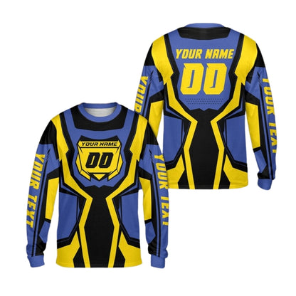 Custom Red And White Dirt Bike Long Sleeve Jersey Shirts For Men, Custom Dirt Bike Jerseys ME0047