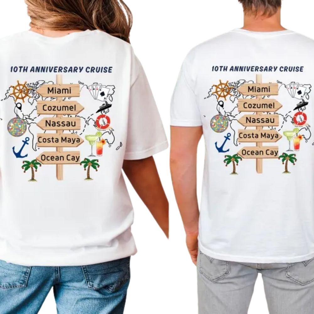 Custom Destinations Matching Family Cruise Vacation T Shirts, Custom Cruise Family Vacation Shirts ET0102
