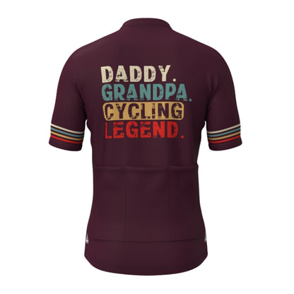 Daddy Grandpa Cycling Legend Men's Short Sleeve Cycling Jersey, Cycling Jerseys For Father's Day CE0032