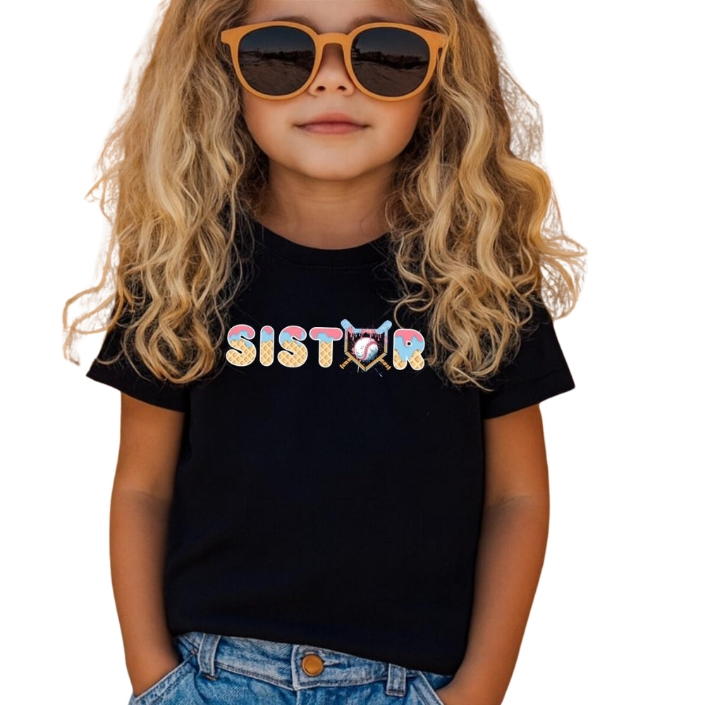 Custom Baseball Ice Cream Birthday Matching Family T Shirts, Custom Baseball Birthday Matching Shirts For Family ET0550