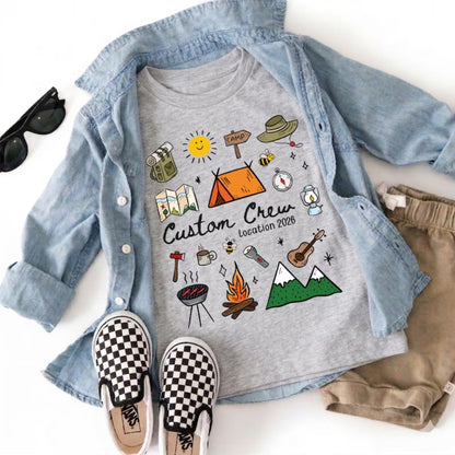 Custom Camping Crew Matching T Shirts For Family, Personalized Matching Camp Shirts ET0808