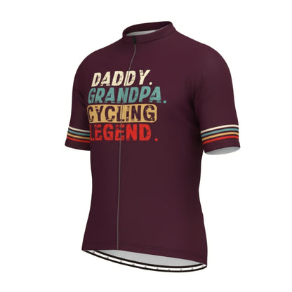 Daddy Grandpa Cycling Legend Men's Short Sleeve Cycling Jersey, Cycling Jerseys For Father's Day CE0032