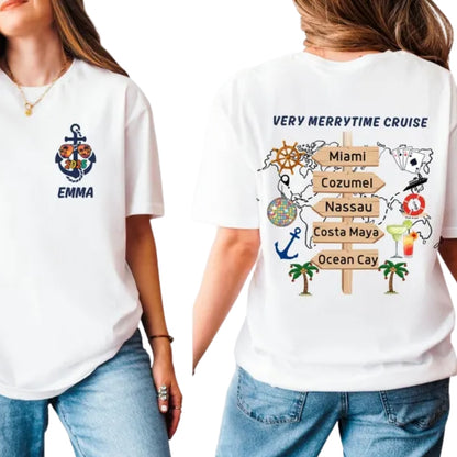 Custom Destinations Matching Family Cruise Vacation T Shirts, Custom Cruise Family Vacation Shirts ET0102