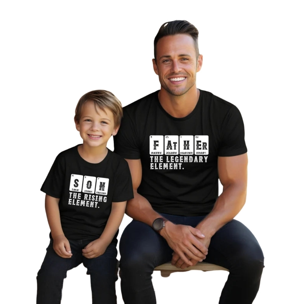 Son The Rising Element Father The Legendary Element Matching Father Day T Shirt, Daddy And Son Matching Shirt ET0957