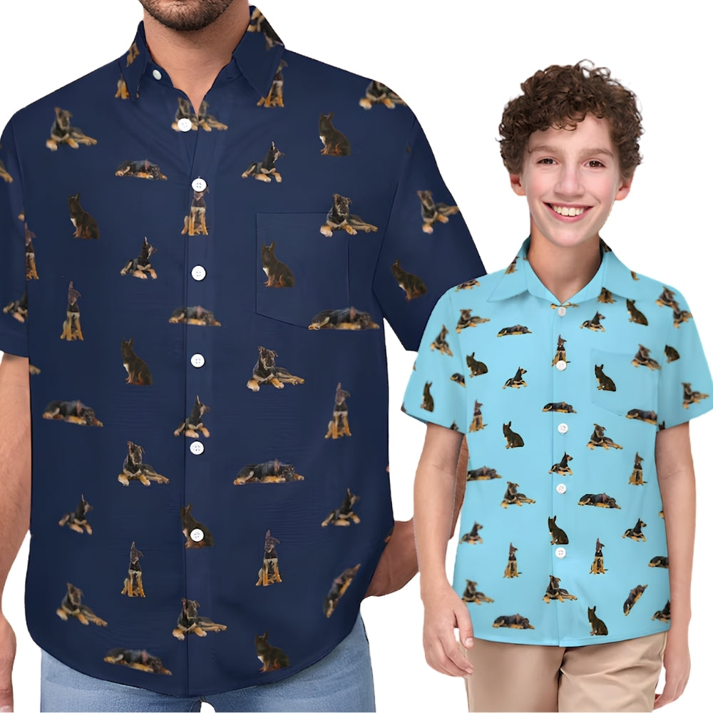 Custom Dog Photo Hawaiian Shirts For Men Women, Personalized Pets Face Hawaiian Shirts HE0198