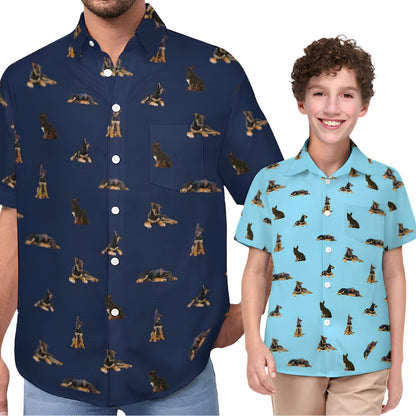 Custom Dog Photo Hawaiian Shirts For Men Women, Personalized Pets Face Hawaiian Shirts HE0198