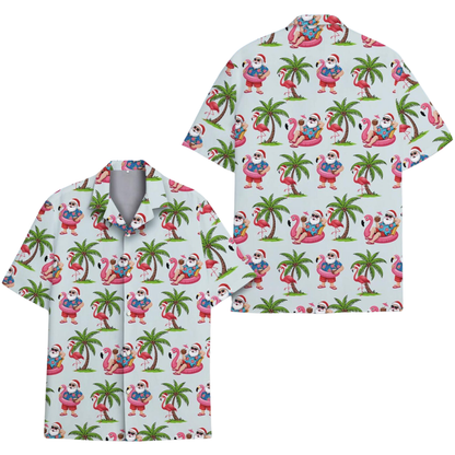 Tropical Santa Beach Hawaiian Shirt Men Women, Christmas In July Hawaiian Shirt HE0556