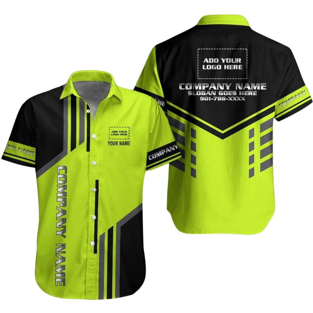 Personalized Company Workwear Hawaiian Shirt For Men Women, Custom Company Team Uniforms HE0378