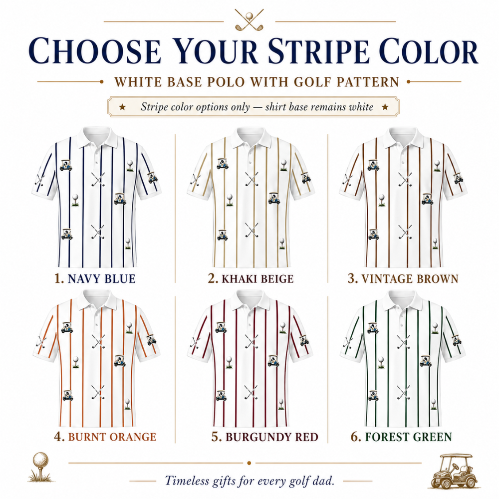 Custom Face Father's Day Golf Polo Shirt For Men, Custom Golf Shirt With Photo GE0504